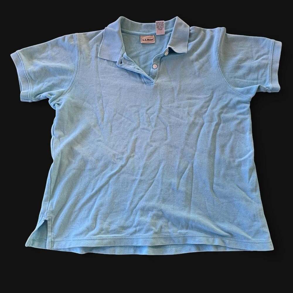 L.L.Bean Men's Blue and Green Polo-shirts